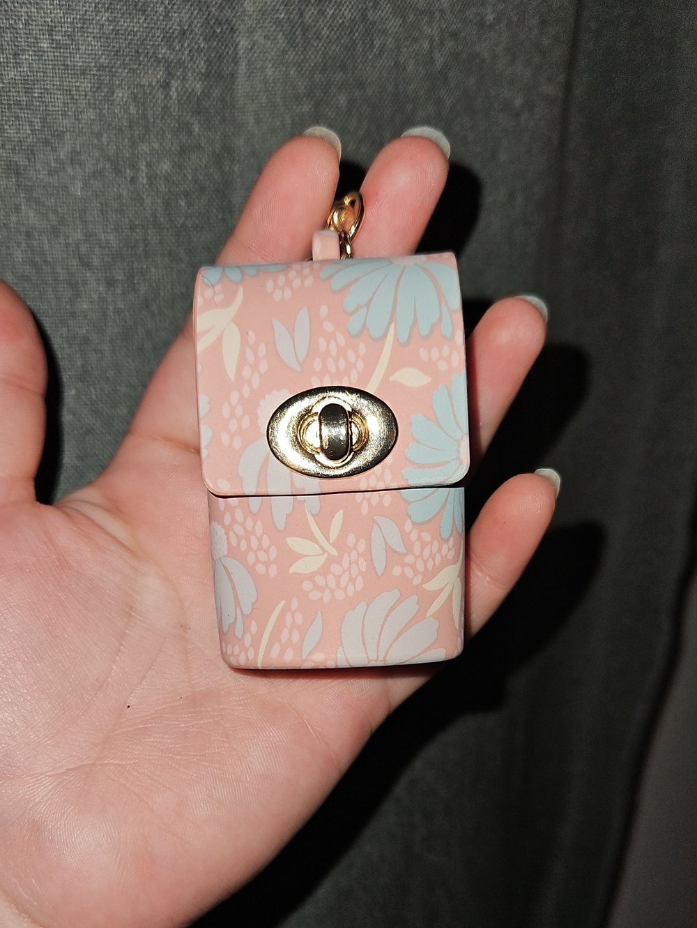 Pink Floral Mini Pocket Back Holder